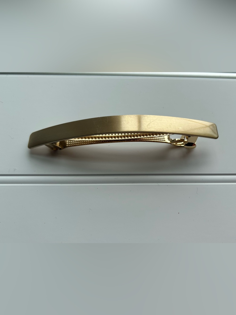 Classic Gold Metal French Barrette - Hair Clip